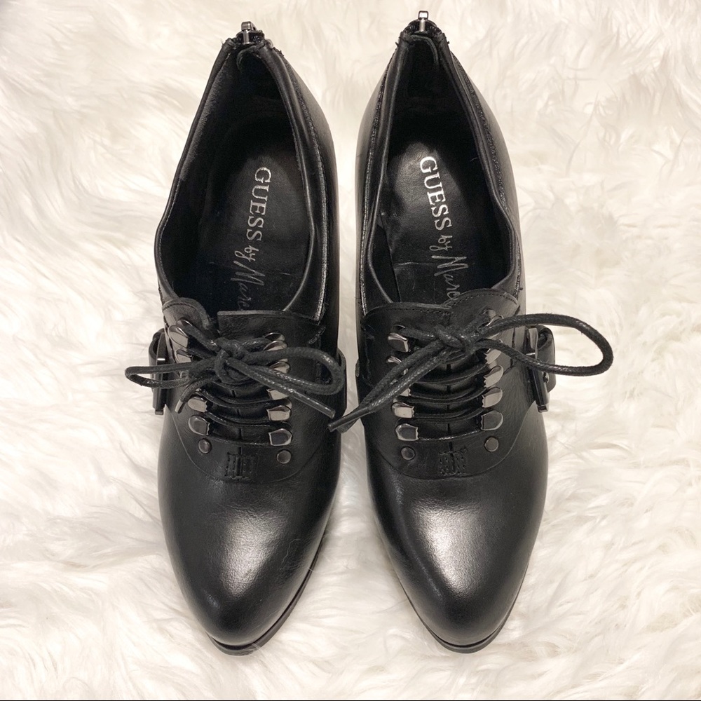 Guess by Marciano Neva black leather oxford bootie - Picture 3 of 8